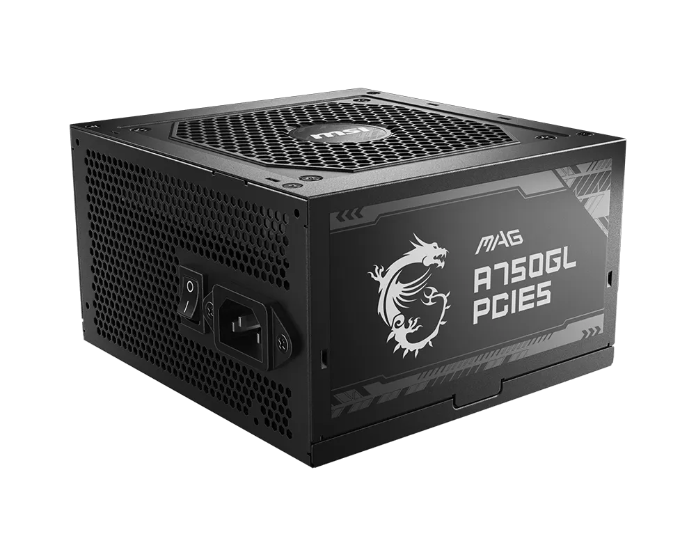 MSI MAG A750GL PCIE 5 80 Plus Gold Fully Modular Power Supply