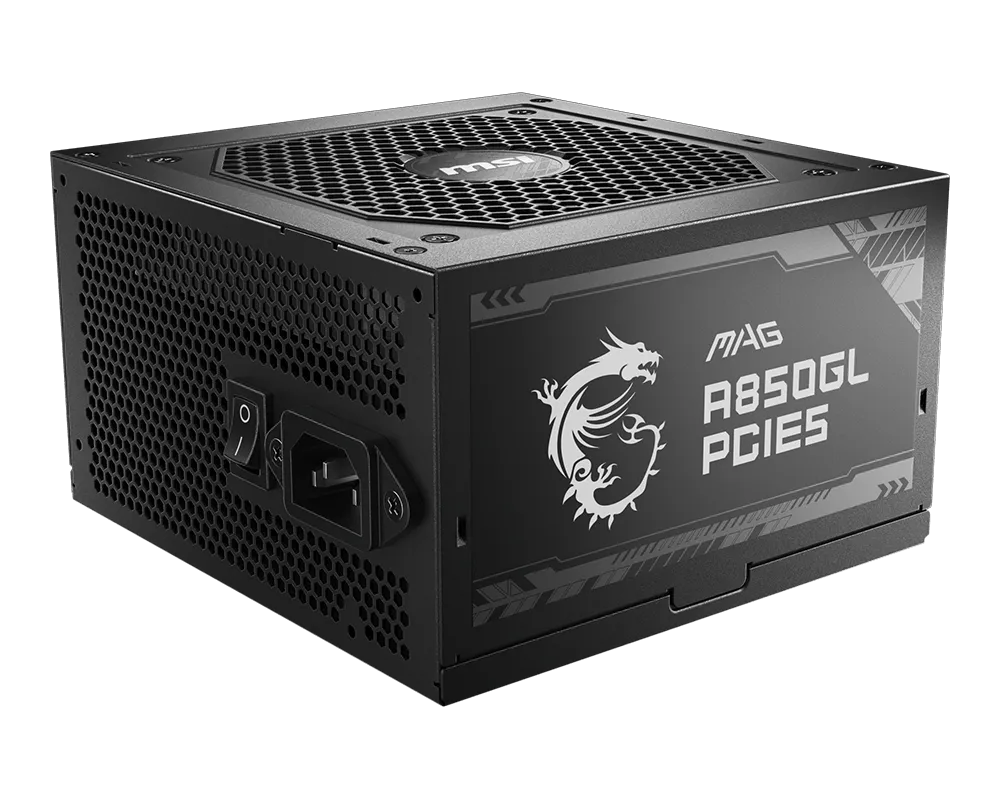 MSI MAG A850GL PCIE 5 80 Plus Gold Fully Modular Power Supply