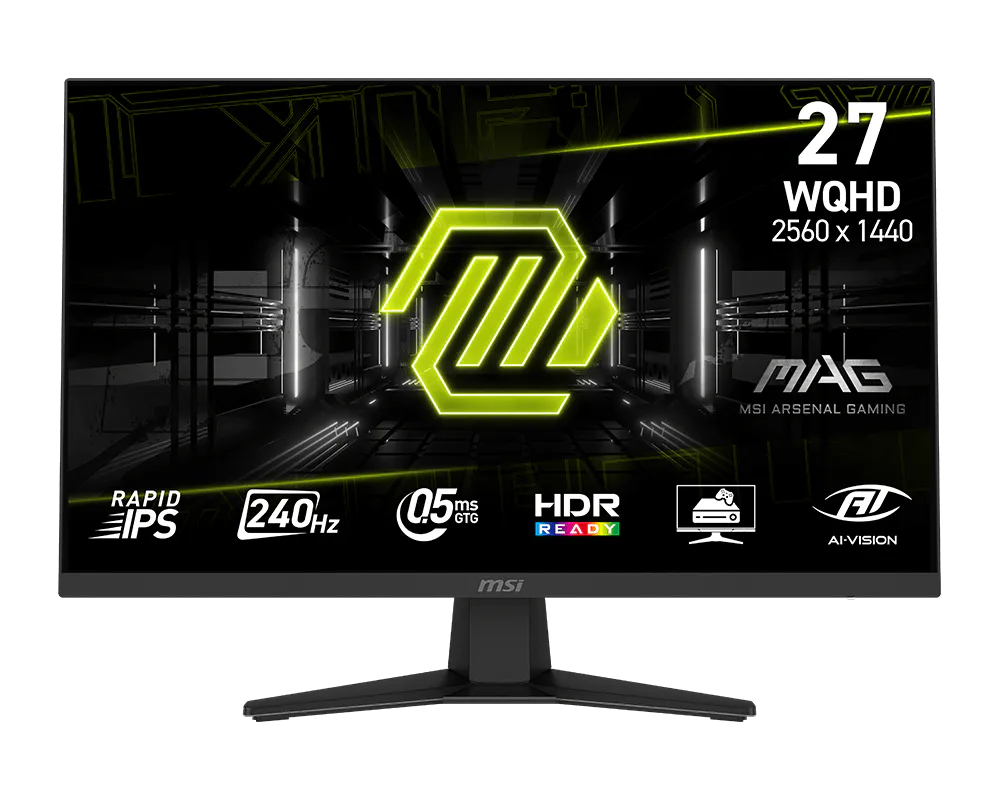 MSI MAG 274QF X24 – 27" IPS, 2560x1440 QHD, 240Hz, 1ms Gaming Monitor