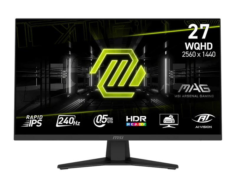 MSI MAG 274QF X24 – 27" IPS, 2560x1440 QHD, 240Hz, 1ms Gaming Monitor