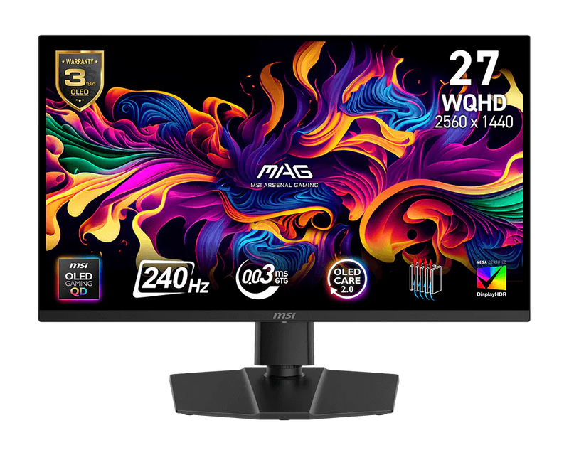 MSI MAG 273QP QD-OLED X24 27 inch 2560 x 1440 (WQHD), 240Hz Refresh Rate Gaming Monitor