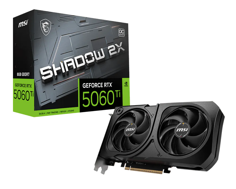 MSI GeForce RTX 5060 Ti SHADOW 2X OC PLUS 8GB Graphics Card