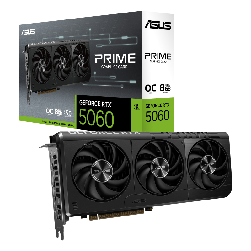 Asus PRIME GeForce RTX 5060 8GB GDDR7 OC Gaming Graphics Card