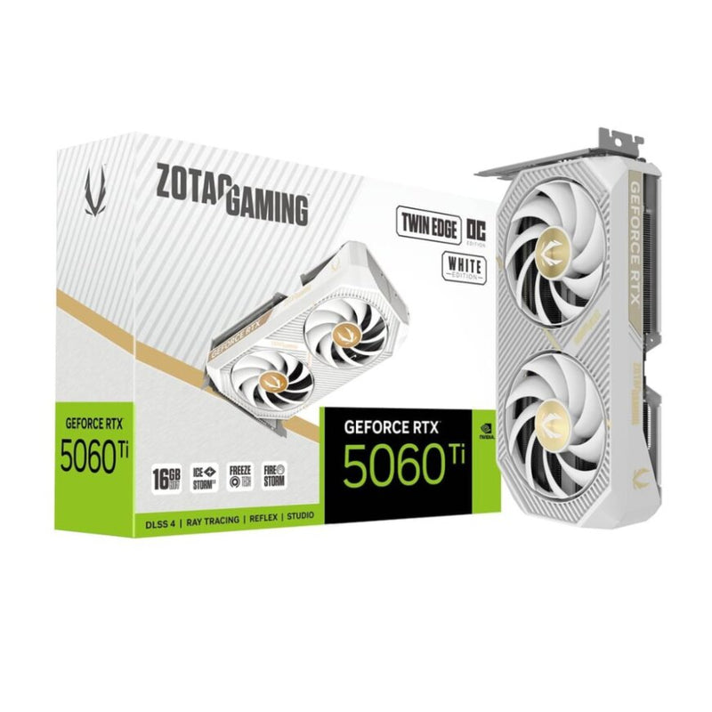 Zotac Gaming GeForce RTX 5060 Ti 16GB Twin Edge OC Graphics Card - White
